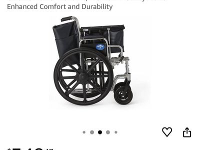 New in box Medline Excel Extra-Wide Wheelchair with 20" Seat