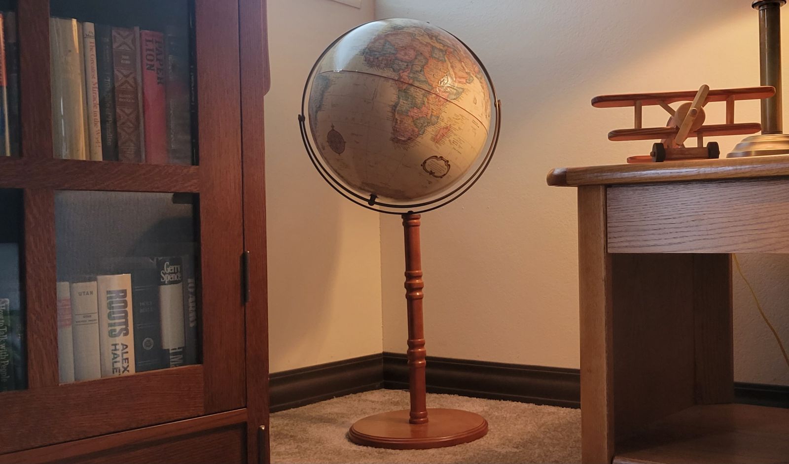Replogle Commander II Floor Globe, Antique 16"
