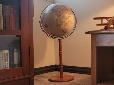 Replogle Commander II Floor Globe, Antique 16"