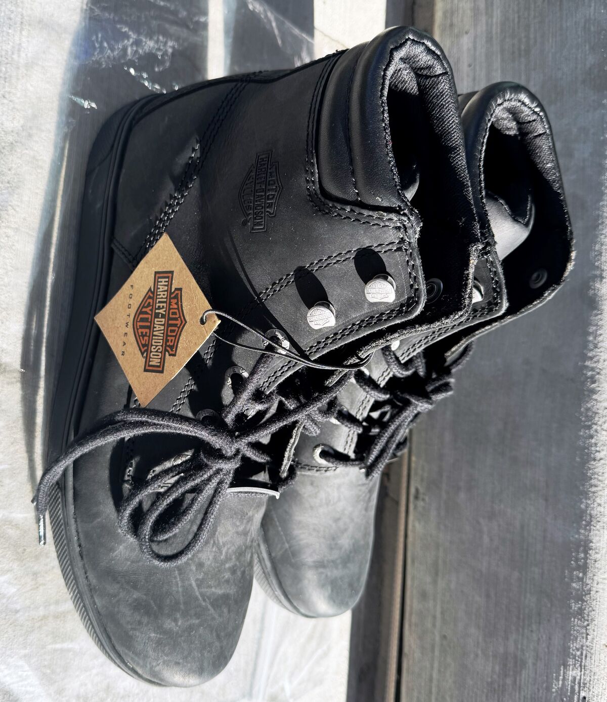 Harley-Davidson® Men's Watkins Lace Motorcycle Riding Boots, D93758 11M