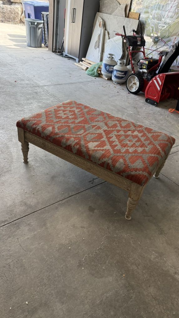 Large Solid Wood Ottoman / Bench – 48” X 30