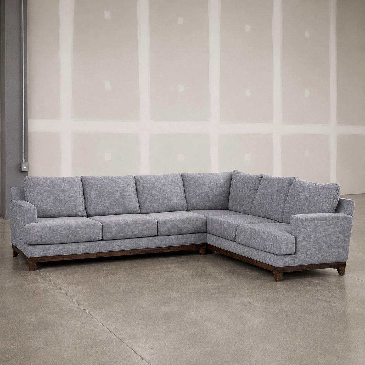 Beautiful Gray Sectional Couch - Delivery Available