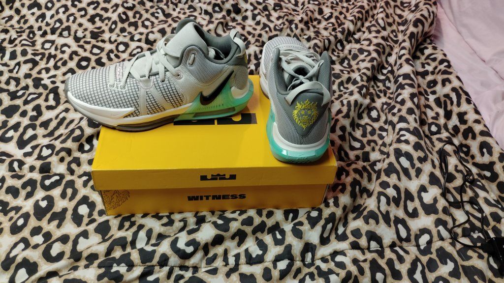 Size 10 - Nike LeBron Witness 7 Flat Pewter Mint