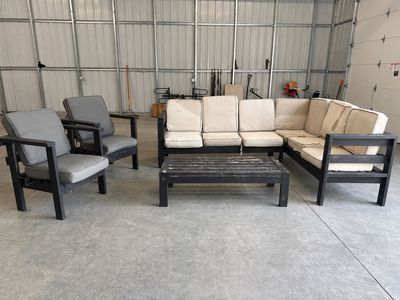 Patio furniture set Outdoor sectional, table and chairs