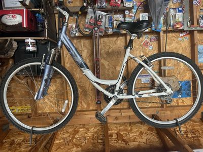 Diamondback Serene DLX Classic Women's Hybrid Comfort Bike, White/Purple, Gently Used