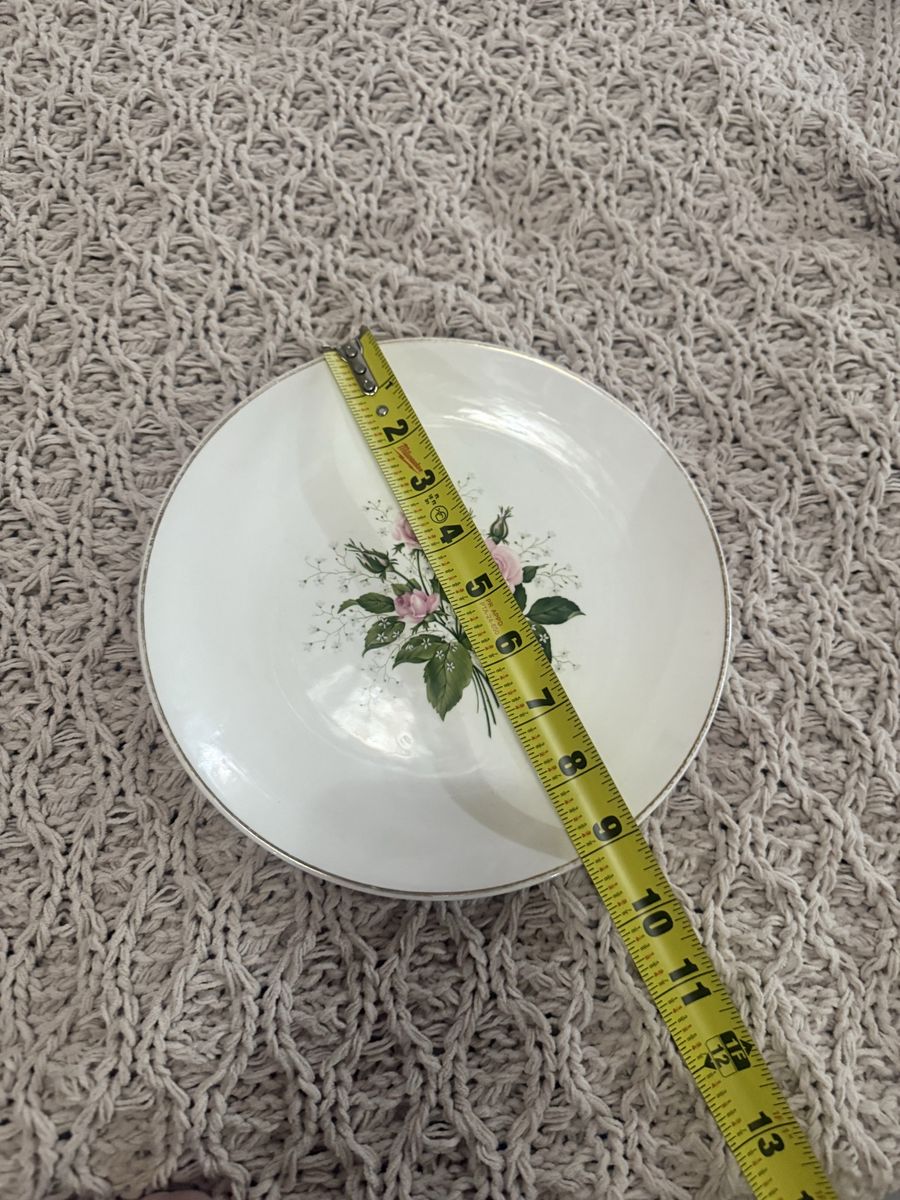 Vintage Royalton China Rosetone Bread & Butter Plate - 6.5" Pink Roses, Gold Trim