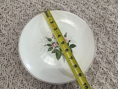 Vintage Royalton China Rosetone Bread & Butter Plate - 6.5" Pink Roses, Gold Trim