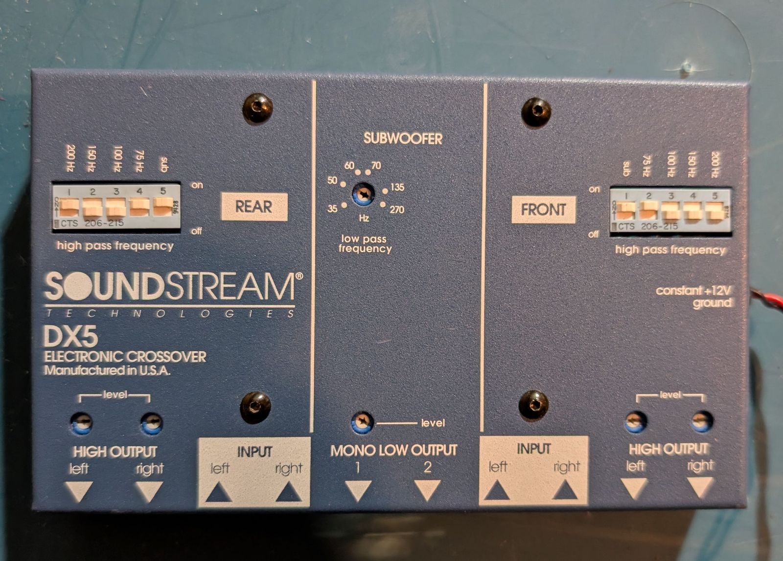 Electronic Crossover  -- Soundstream DX5