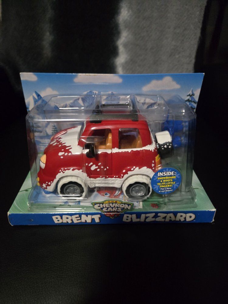 Chevron Cars Brent Blizzard SUV Toy Car with Snowboard and Boots - New in Box