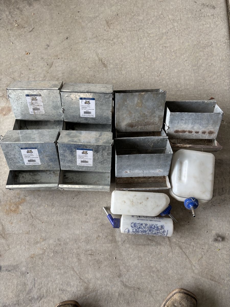 Rabbit feeders and waterers