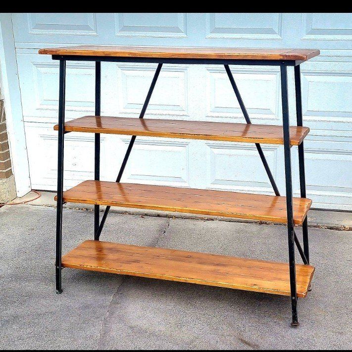 Wood + Metal Shelves 48x50x16
