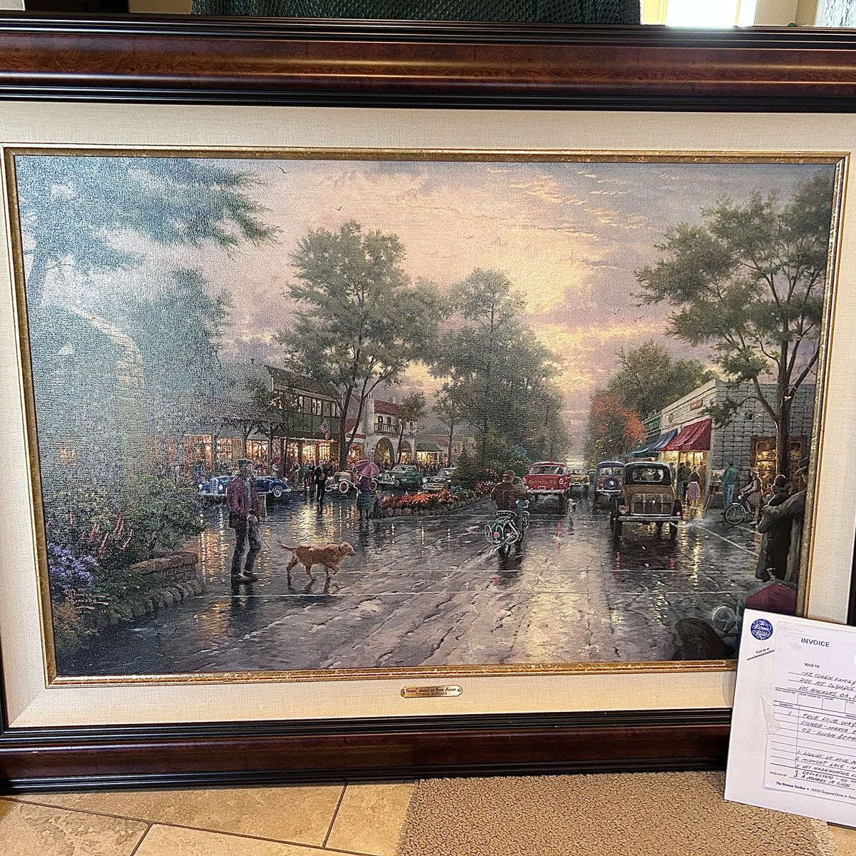 Thomas Kinkade limited ed framed with COA