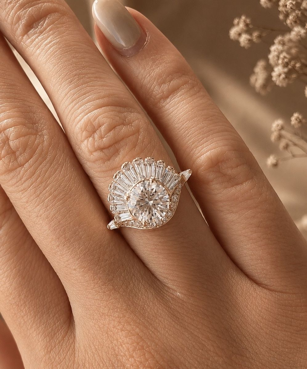 Unique Design Lab Grown Diamond Ring