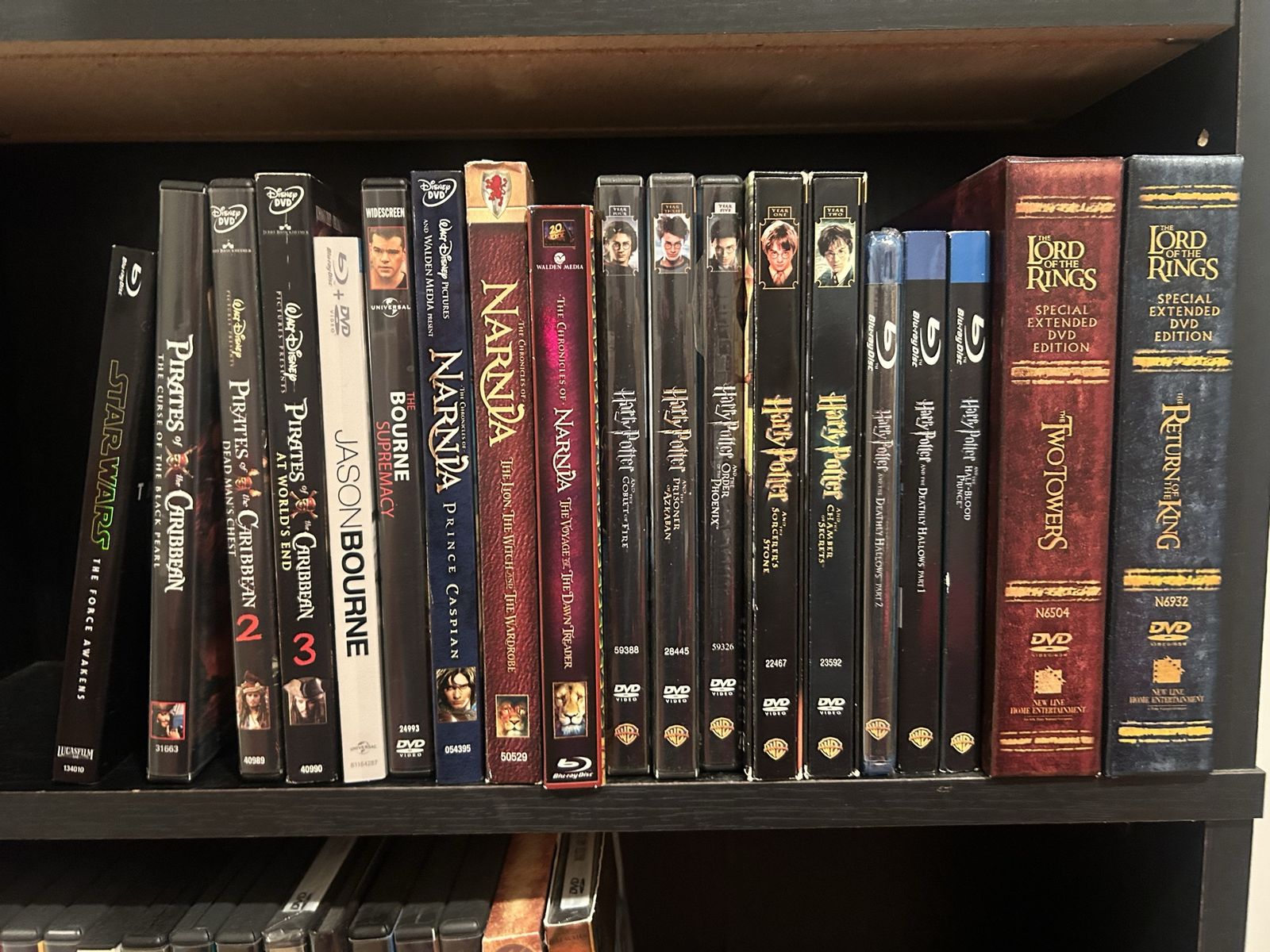 DVD and Blu-ray Movie Lot - Harry Potter, Lord of the Rings Extended, Star Wars, Narnia & More