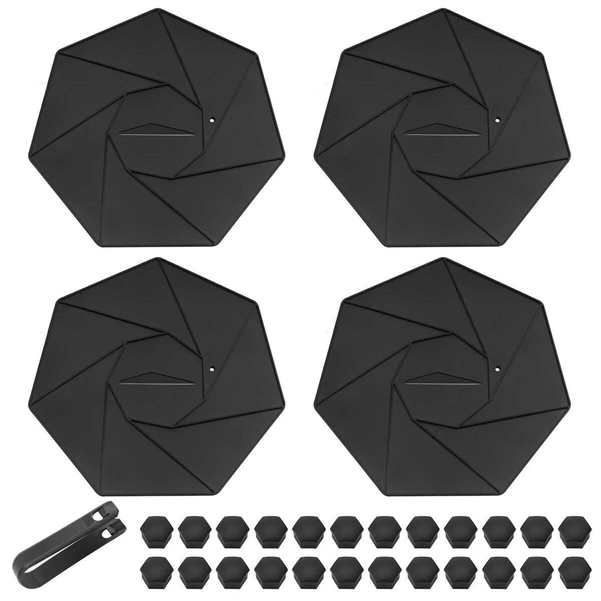 2023-2025 Tesla Cybertruck Wheel Center Hub Cap 4 Piece