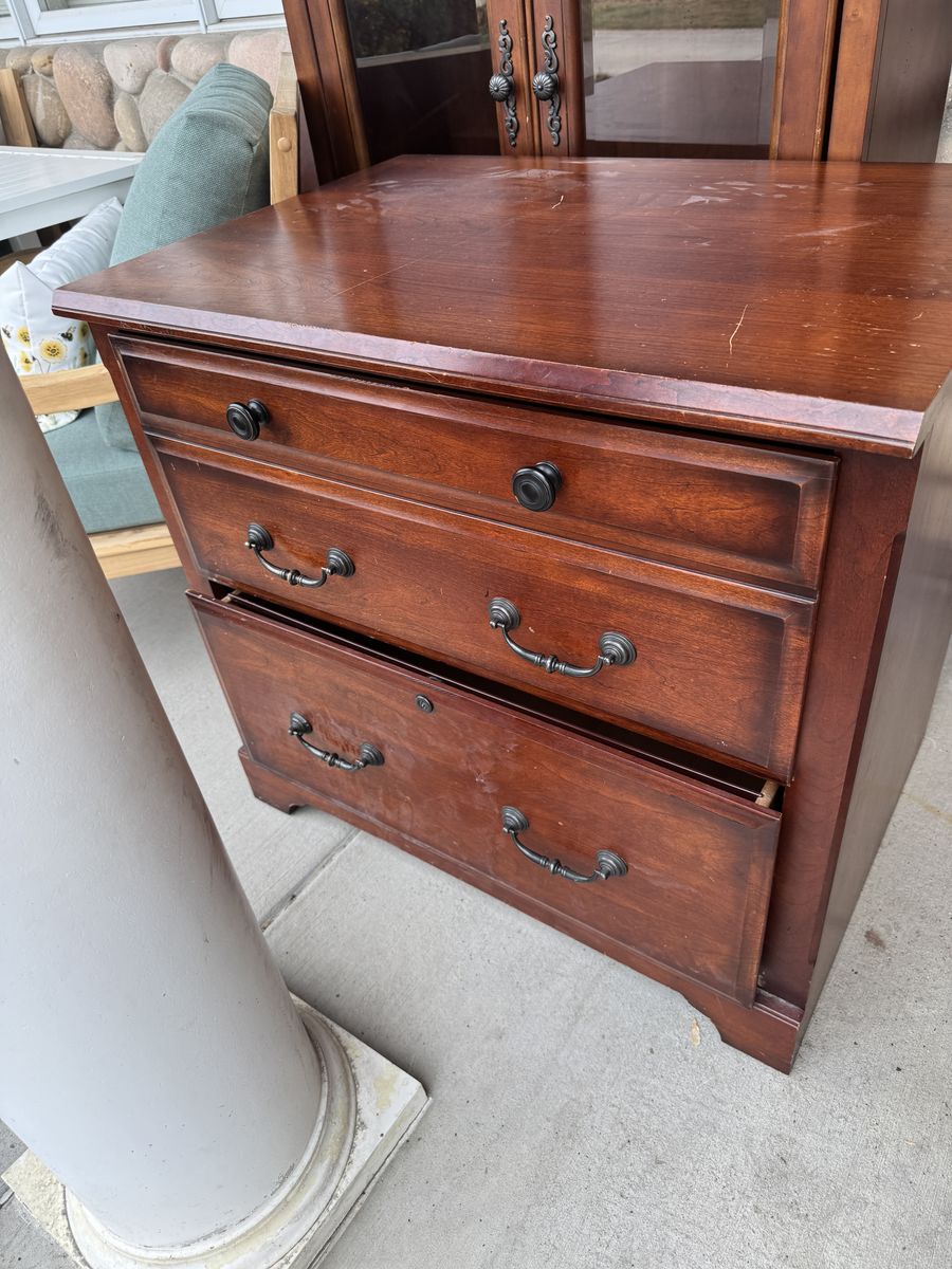 Beautiful lateral File Cabinet Bookcase combo