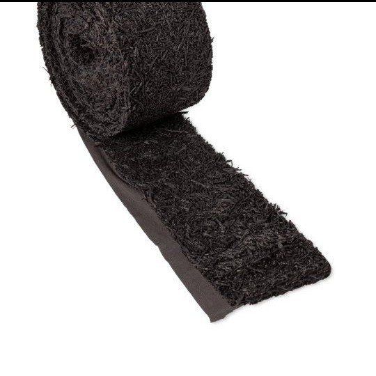 Recycled Rubber Mulch Edging, 12' x 6" Landscaping Trim, Durable & Eco-Friendly Garden Border