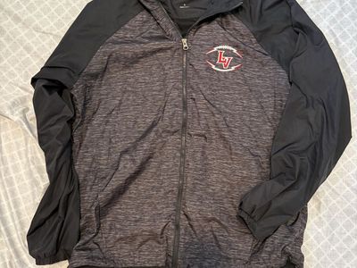 Sport-Tek Men's Size L Black/Gray LV Football Team Windbreaker Jacket