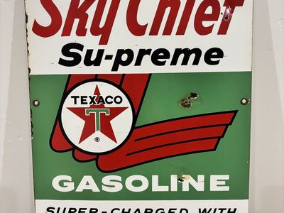 Texaco Sky Chief Porcelain Sign