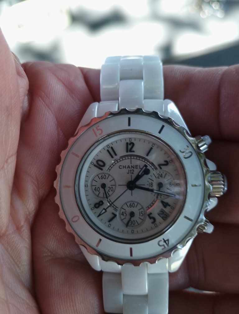 Chanel J12 White Ceramic Chronograph Watch