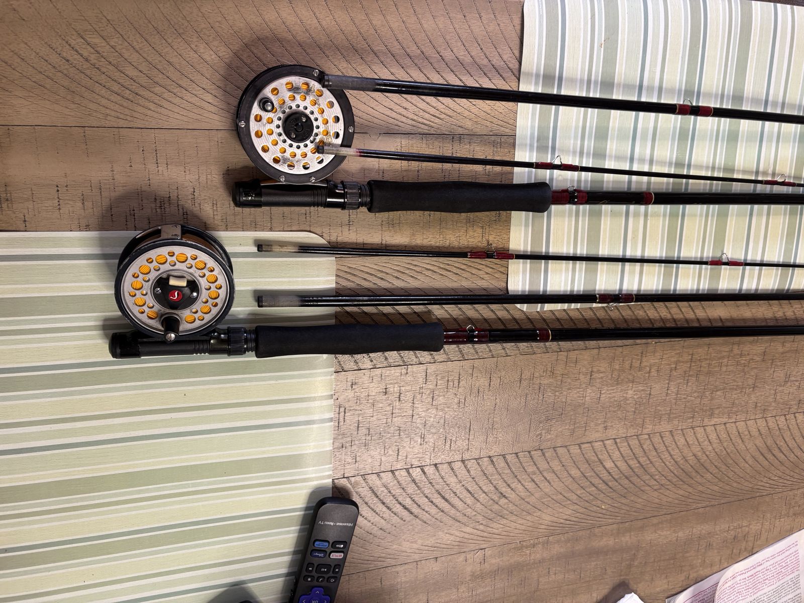 SHAKESPEAR FLY RODS with reels 3 piece rods