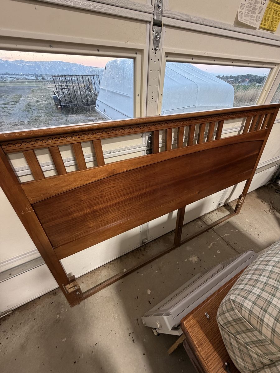 Vintage Wooden King Size Headboard with Spindle Detailing