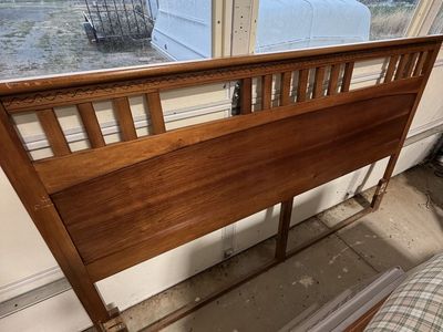 Vintage Wooden King Size Headboard with Spindle Detailing