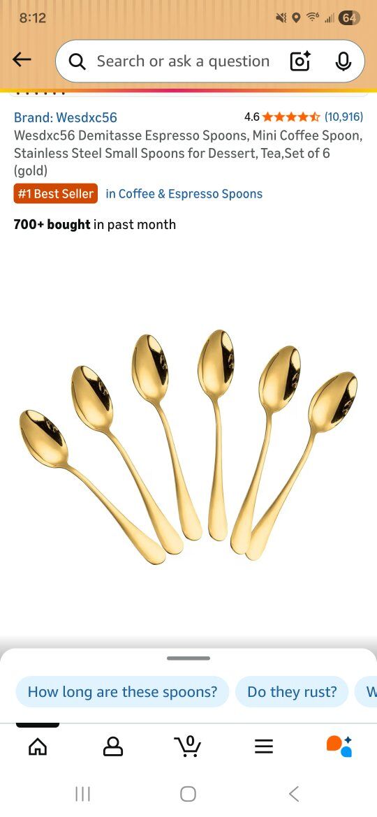 New! 6bPack Coffee Spoons