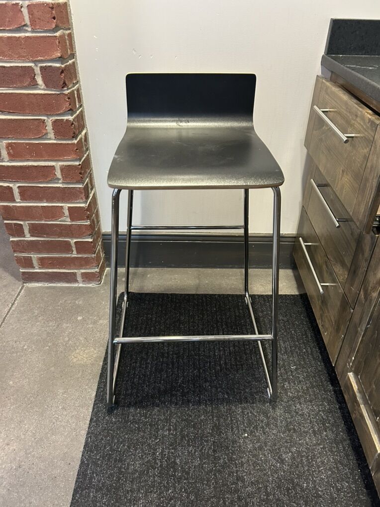 Black Bar Stool with Back for sale