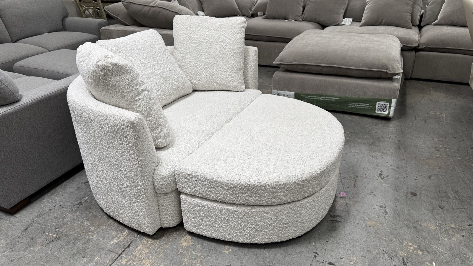 Sofa loveseat fabric ottoman storage