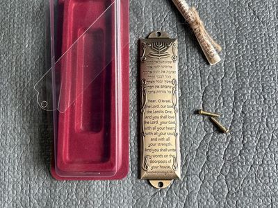 Brand new Brass Shema Blessing Door Scroll $15 cash/venmo in Draper