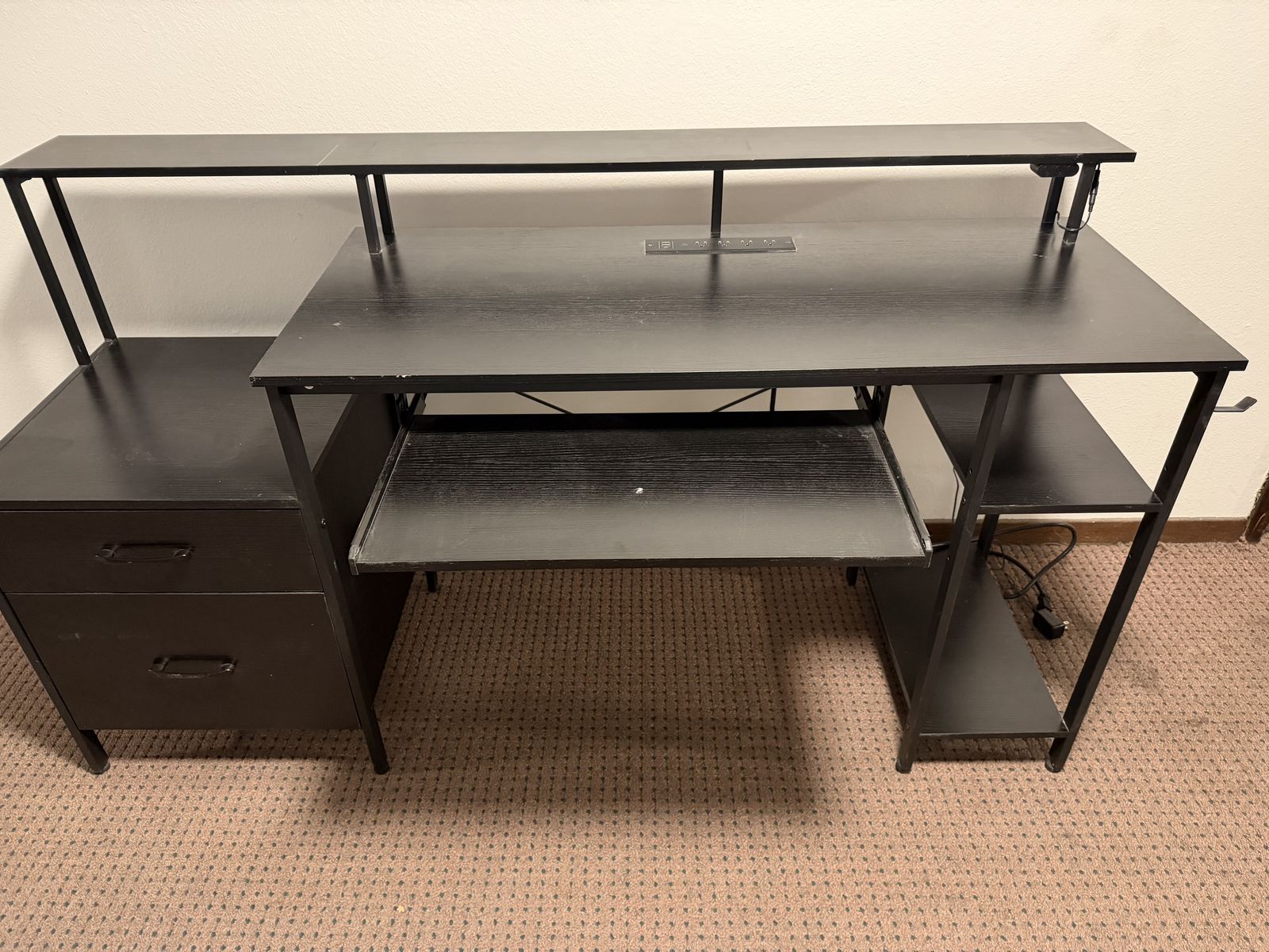 Black Gaming Desk-Good Condition- Must Go Sunday!