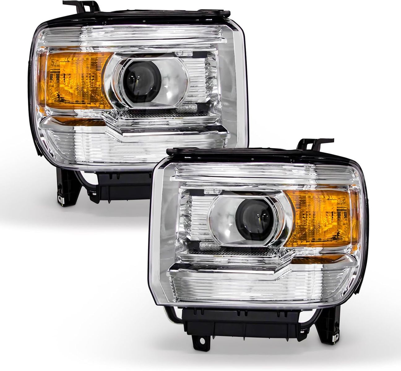 2014-2018 GMC Sierra 1500, 2015-2019 2500/3500 Base Headlight Assembly Pair