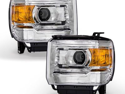 2014-2018 GMC Sierra 1500, 2015-2019 2500/3500 Base Headlight Assembly Pair