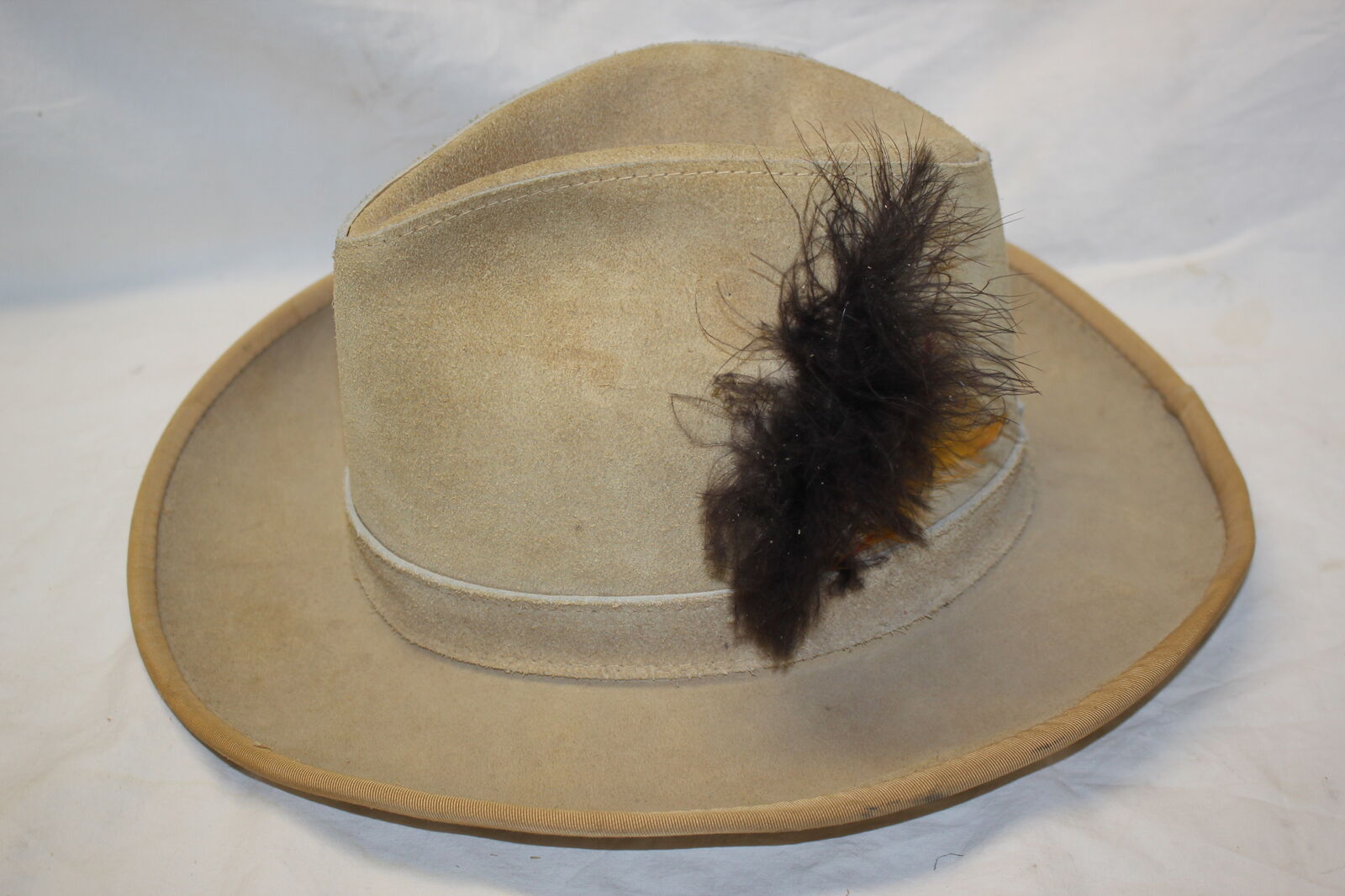 Suede Leather Hat - Size Large