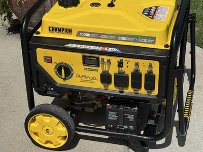 Champion Dual Fuel Portable Generator 10000W / 8000W with Wheel Kit
