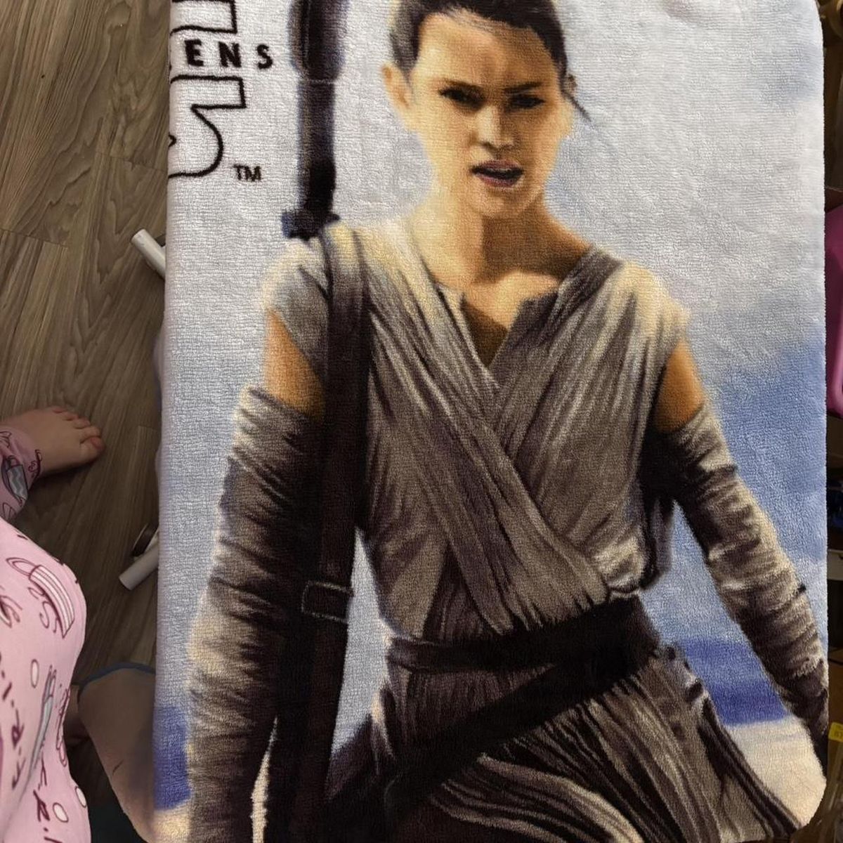 40 inches X 50 inches Star Wars The Force Awakens Rey Fuzzy Blanket - Licensed Movie Merchandise