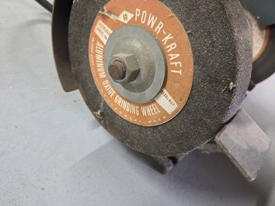 Vintage Powr-Kraft Montgomery Ward 84-5159A Bench Grinder with Delco Motor
