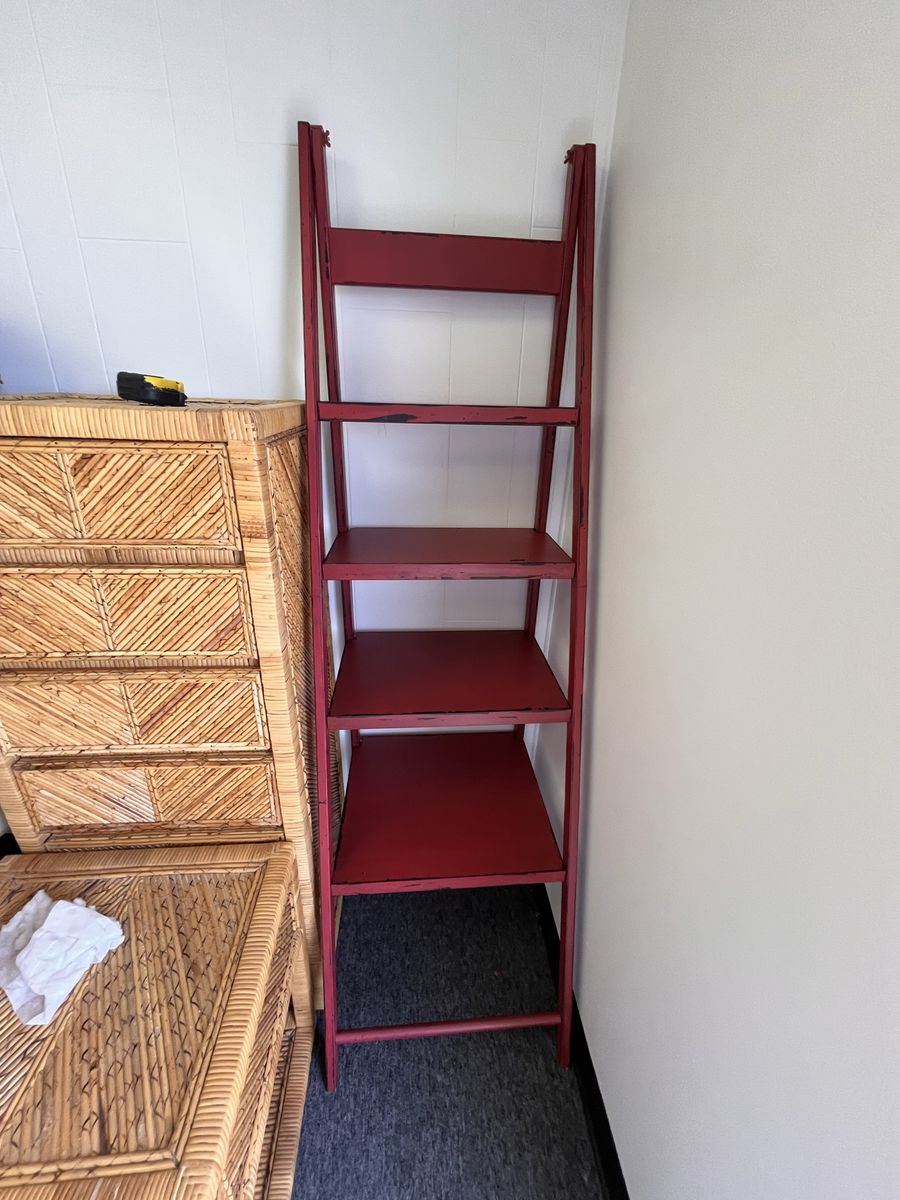 Ladder Shelf Red Chippy 