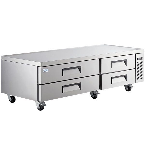 AVANTCO 4-drawer Refrigerated Chef Base 84”x32”x26 Stainless Steel 178CBE84HC