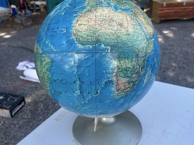 Vintage Raised Relief World Globe • $40