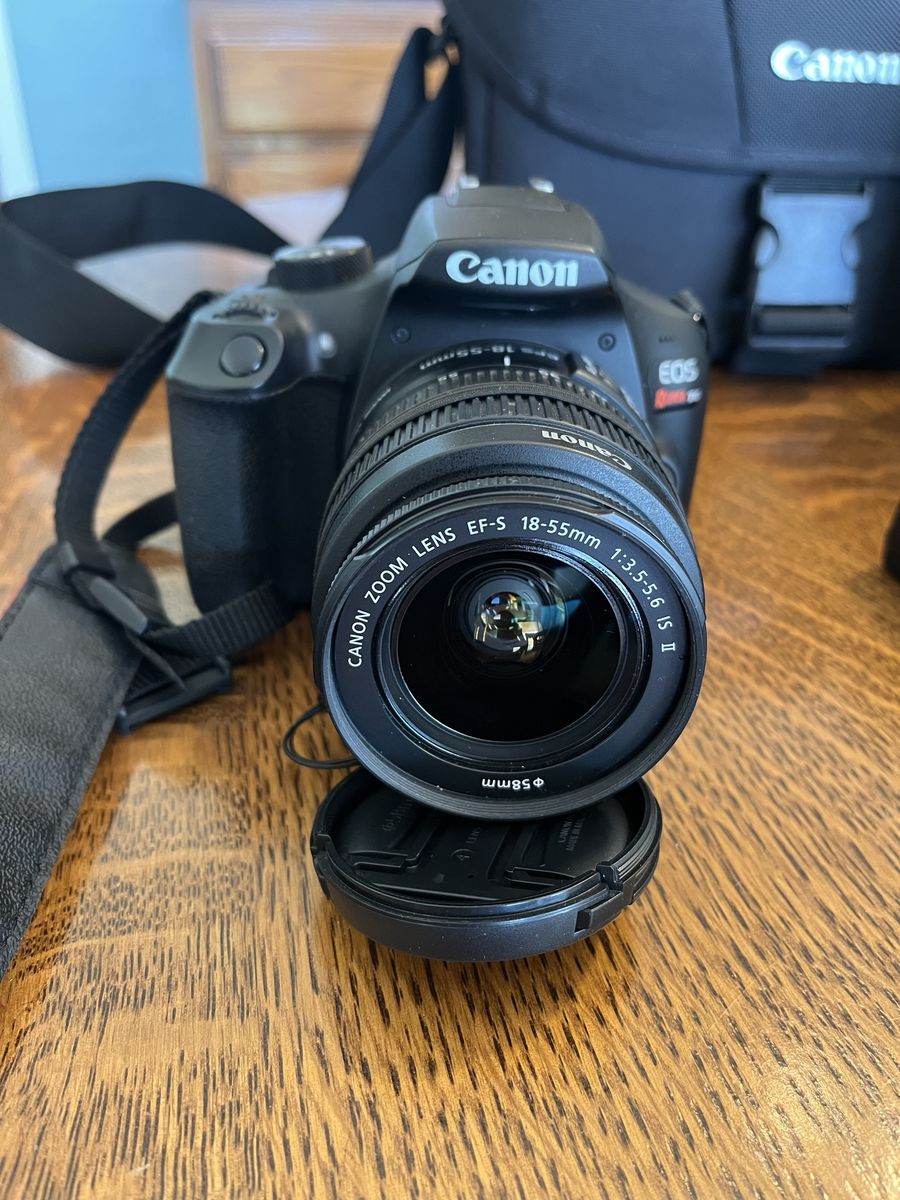 Canon EOS Rebel T6 1300D with 75-300mm & 18-55mm lenses.