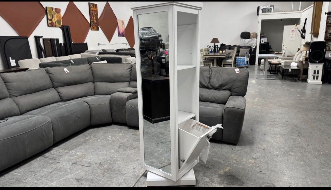 Vanity mirror Rotating bookcase