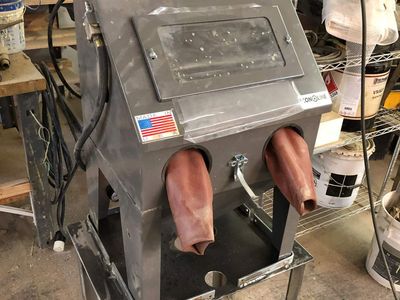 Sandblasting sandblast sand blast Equipment Lot - Cabinets, Portable Blaster & Media