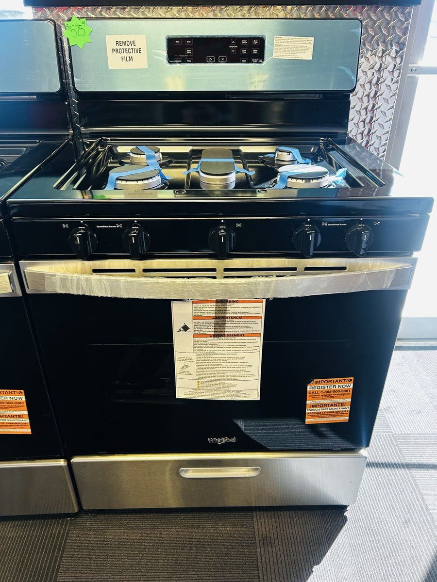 Whirlpool Stainless Steel 5 Burner Gas Range Brand New