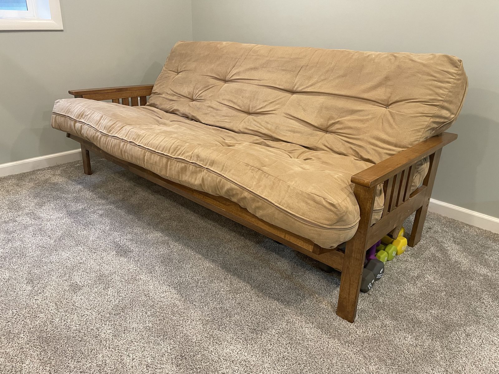 Stanford Futon Couch -Khaki, Full Size