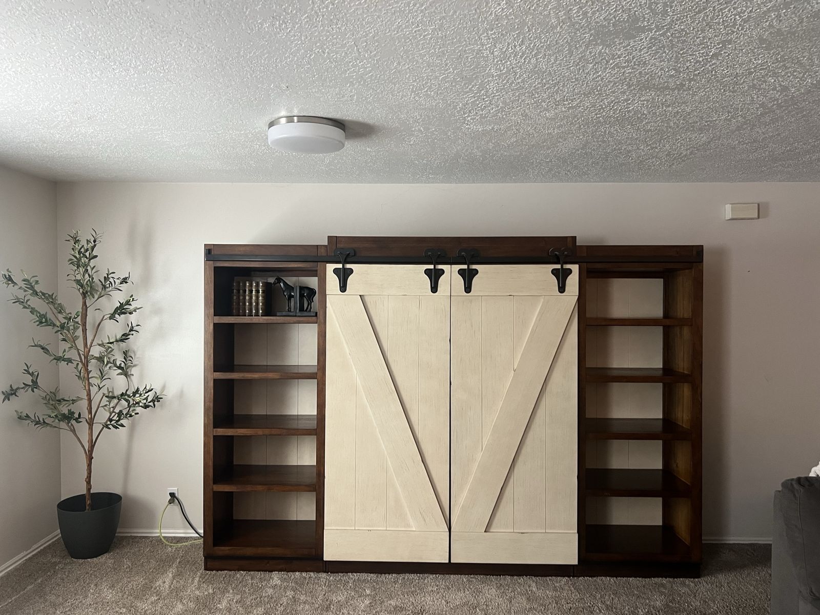 Barn Door Entertainment Center 55in