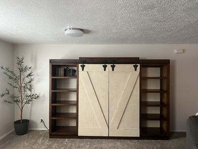 Barn Door Entertainment Center 55in