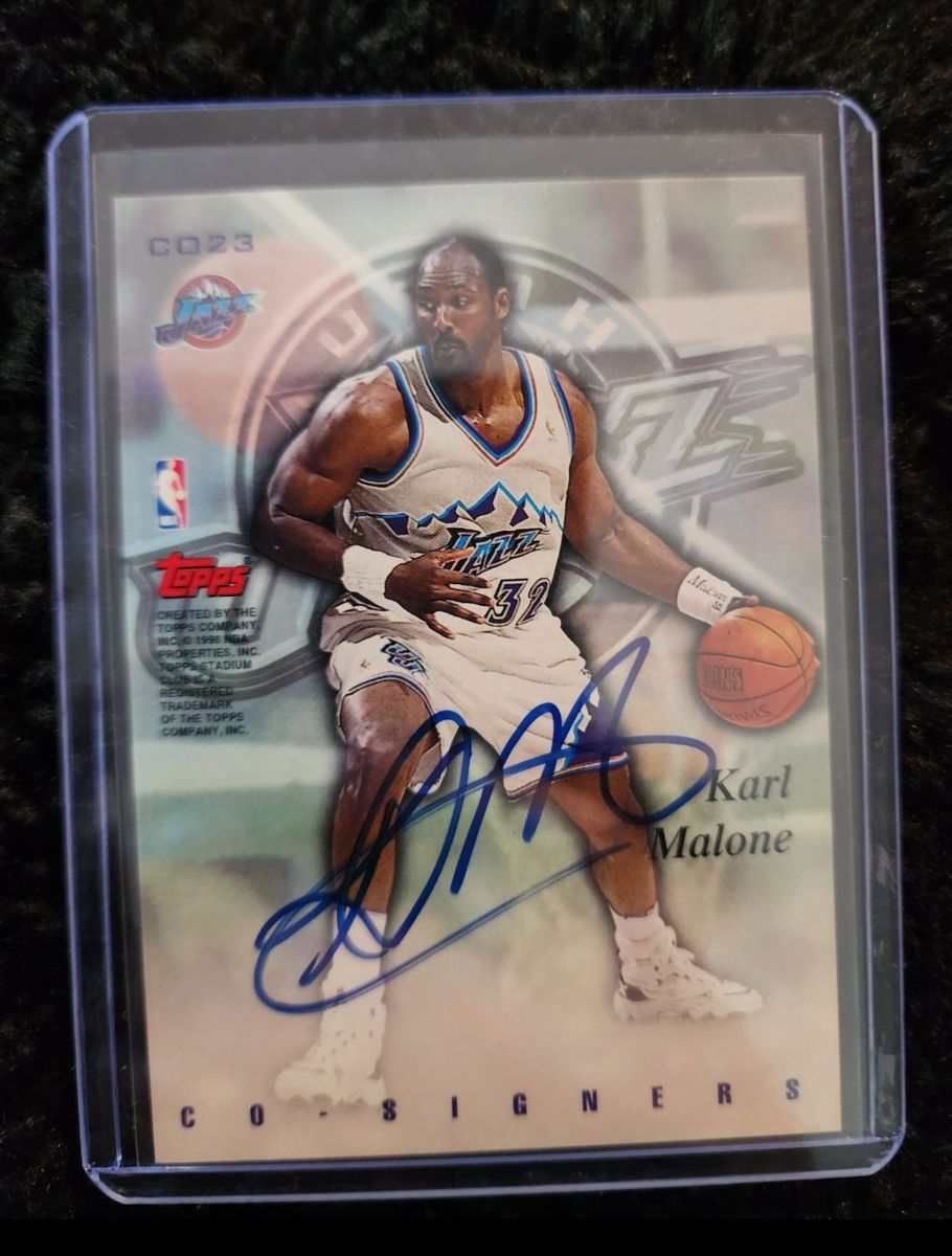 Co-Signers Card. Karl Malone/ Keith Van Horn 