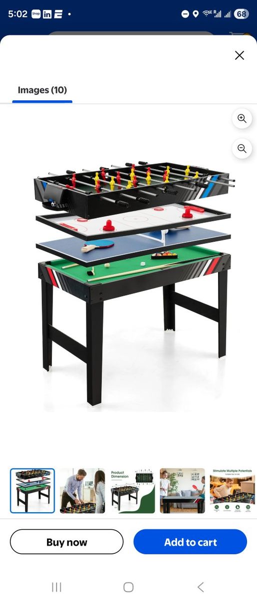 Game table Costway 4-1